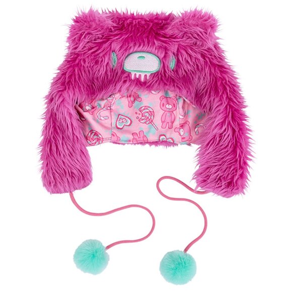 ACDC Rag x Gloomy Bear x Sophie Powers Candy Pink Faux Fur Hat - Picture 1 of 8